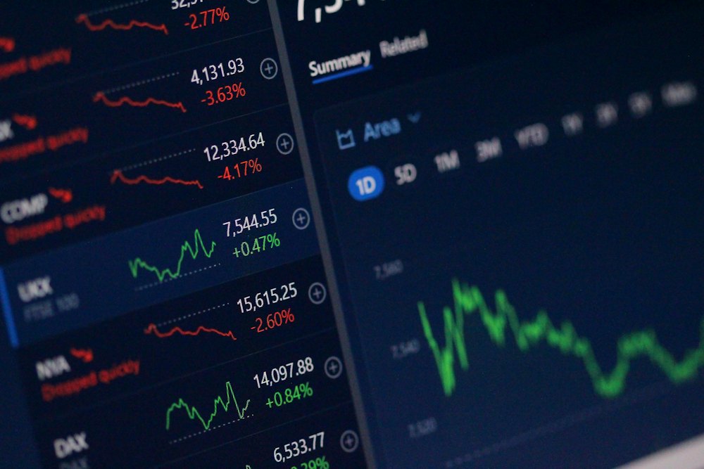 Data on a screen